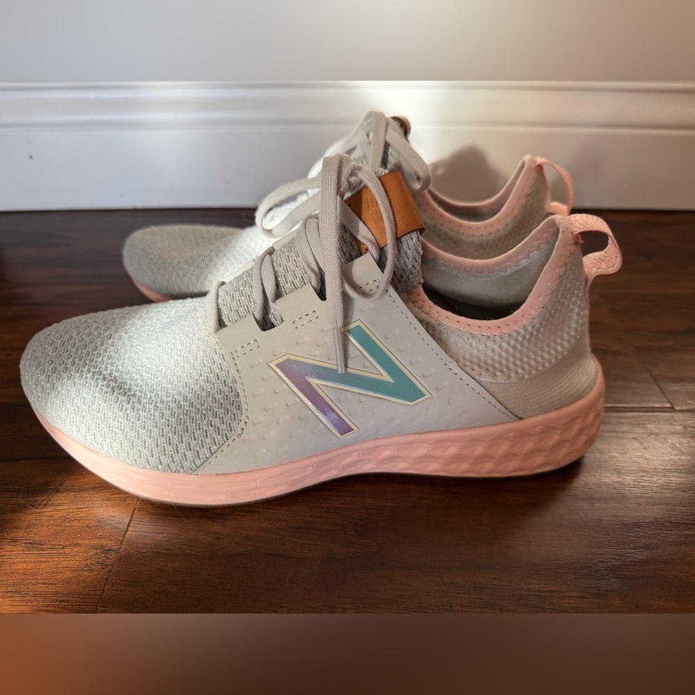 New Balance Fresh Foam Cruz V Reissue Women's Sneakers - White and Pink-Size 9.5 - Picture 10 of 12